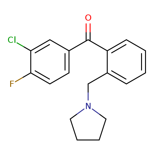 3'-Chloro-4'-fluoro-2-pyrrolidinomethyl benzophenone