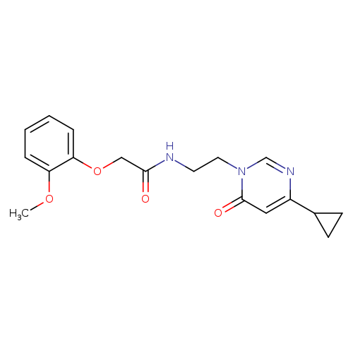 N-[2-(4-cyclopropyl-6-oxo-1,6-dihydropyrimidin-1-yl)ethyl]-2-(2-methoxyphenoxy)acetamide