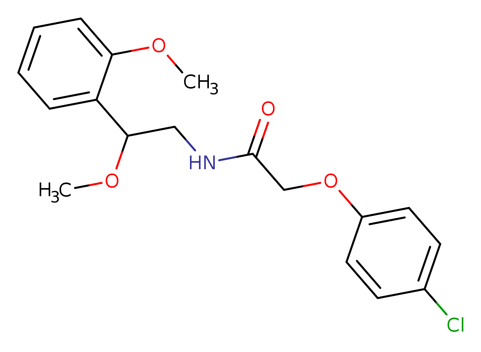 2-(4-chlorophenoxy)-N-[2-methoxy-2-(2-methoxyphenyl)ethyl]acetamide