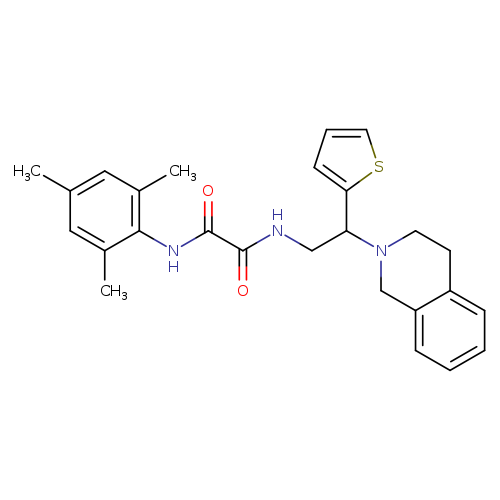 N'-[2-(1,2,3,4-tetrahydroisoquinolin-2-yl)-2-(thiophen-2-yl)ethyl]-N-(2,4,6-trimethylphenyl)ethanediamide