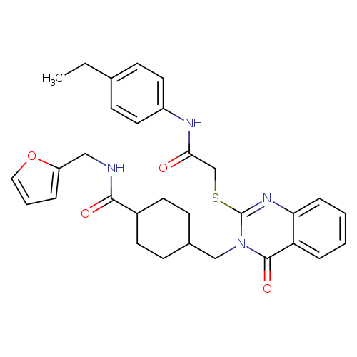 4-{[2-({[(4-ethylphenyl)carbamoyl]methyl}sulfanyl)-4-oxo-3,4-dihydroquinazolin-3-yl]methyl}-N-[(furan-2-yl)methyl]cyclohexane-1-carboxamide