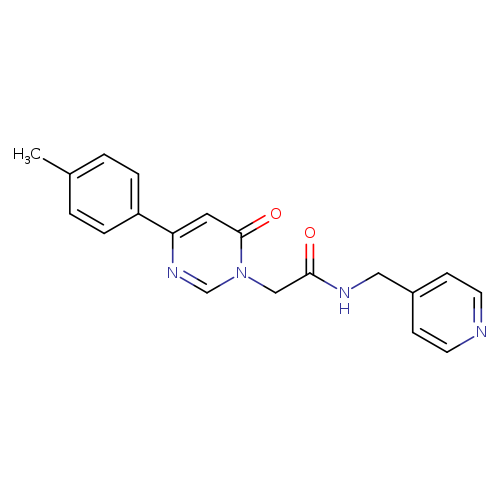 2-[4-(4-methylphenyl)-6-oxo-1,6-dihydropyrimidin-1-yl]-N-[(pyridin-4-yl)methyl]acetamide