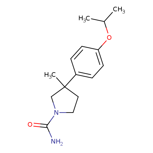 3-methyl-3-[4-(propan-2-yloxy)phenyl]pyrrolidine-1-carboxamide