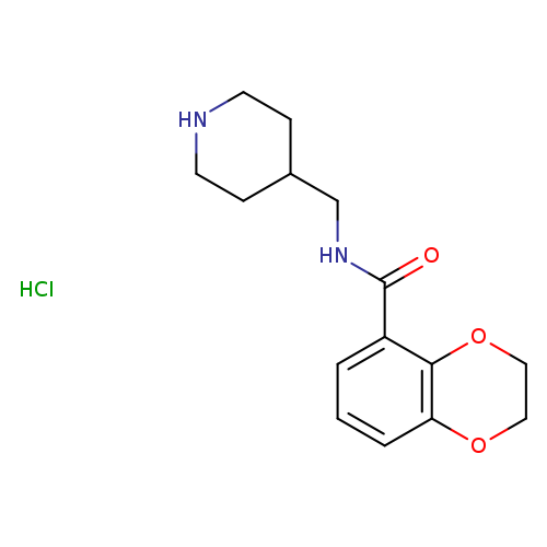 1,4-Benzodioxin-5-carboxamide, 2,3-dihydro-N-(4-piperidinylmethyl)-,monohydrochloride