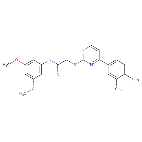 N-(3,5-dimethoxyphenyl)-2-{[4-(3,4-dimethylphenyl)pyrimidin-2-yl]sulfanyl}acetamide
