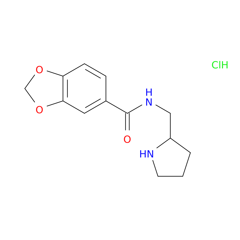 N-(Pyrrolidin-2-ylmethyl)benzo[d][1,3]dioxole-5-carboxamide hydrochloride