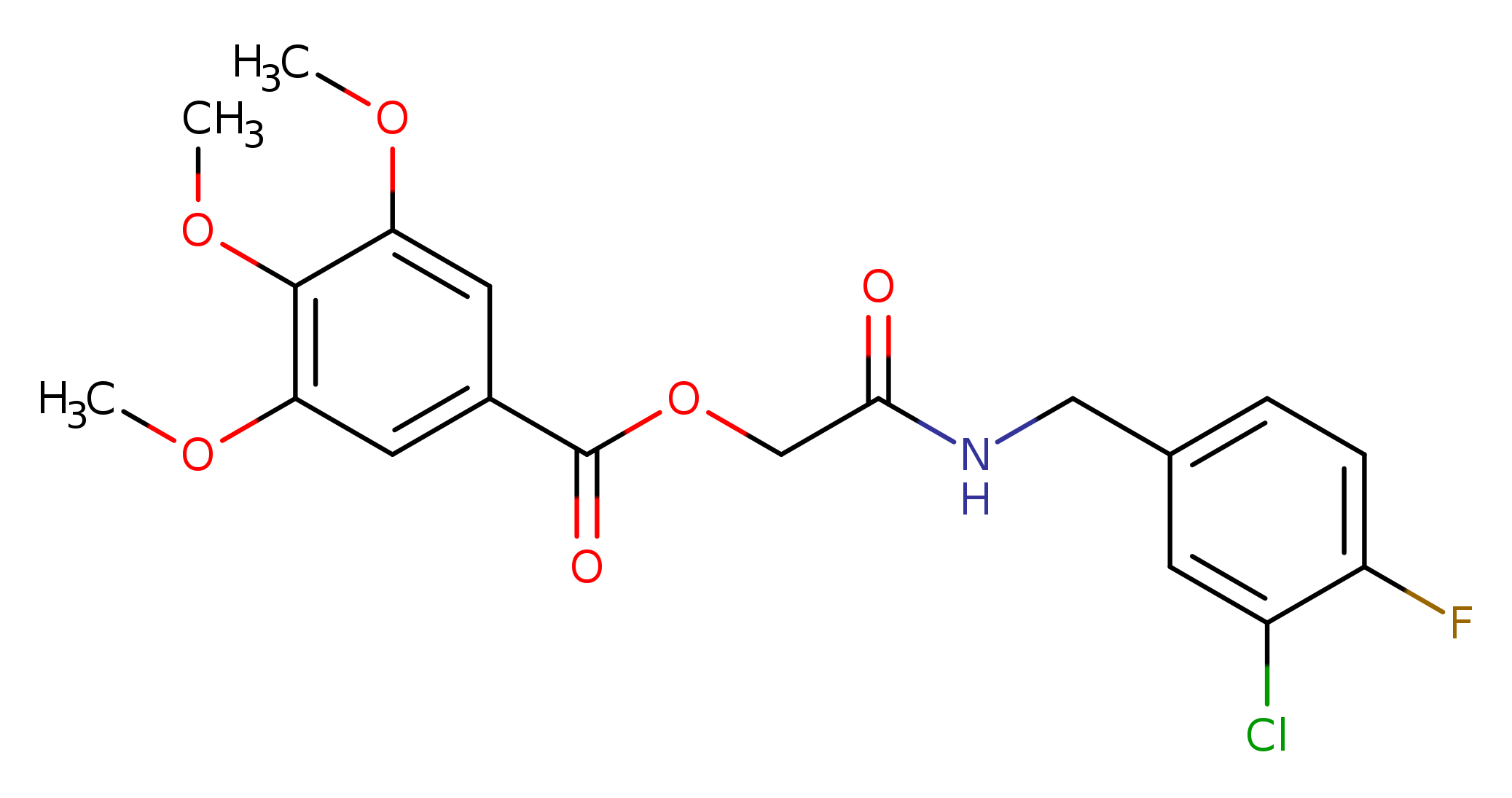 {[(3-chloro-4-fluorophenyl)methyl]carbamoyl}methyl 3,4,5-trimethoxybenzoate