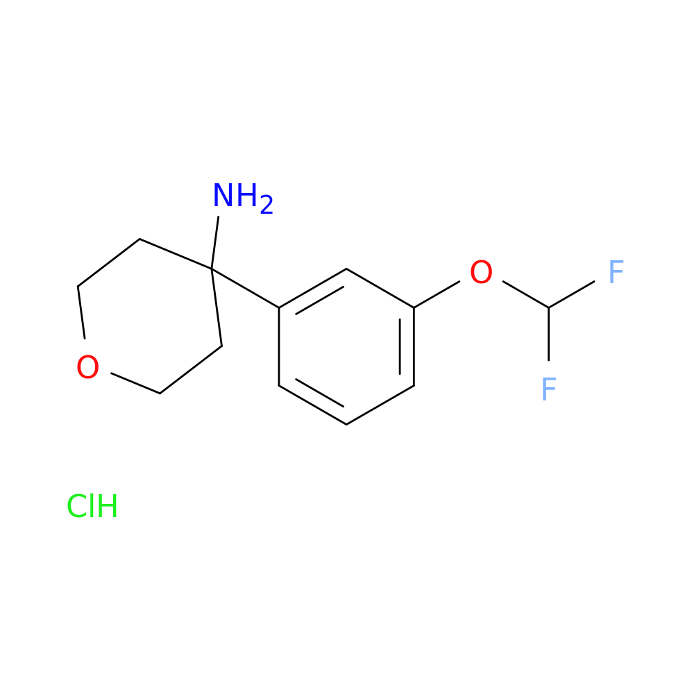 4-[3-(difluoromethoxy)phenyl]oxan-4-amine hydrochloride