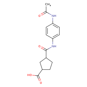 3-[(4-acetamidophenyl)carbamoyl]cyclopentane-1-carboxylic acid