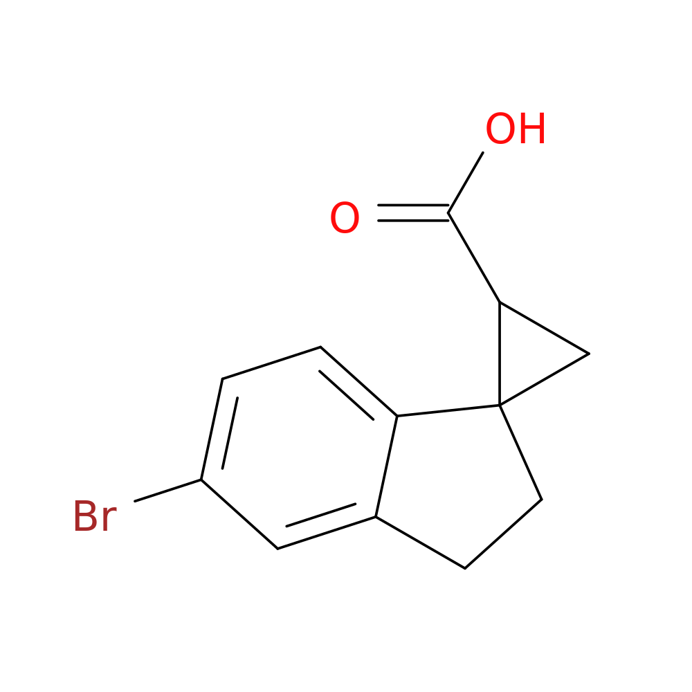 5'-bromo-2',3'-dihydrospiro[cyclopropane-1,1'-indene]-3-carboxylic acid