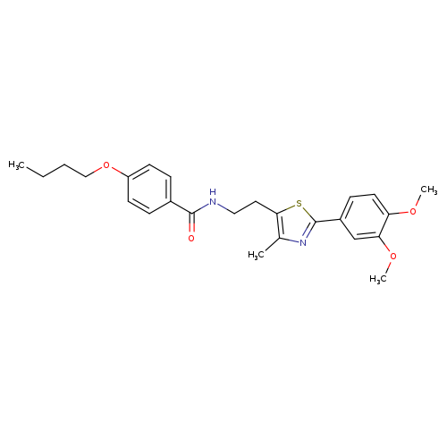 4-butoxy-N-{2-[2-(3,4-dimethoxyphenyl)-4-methyl-1,3-thiazol-5-yl]ethyl}benzamide