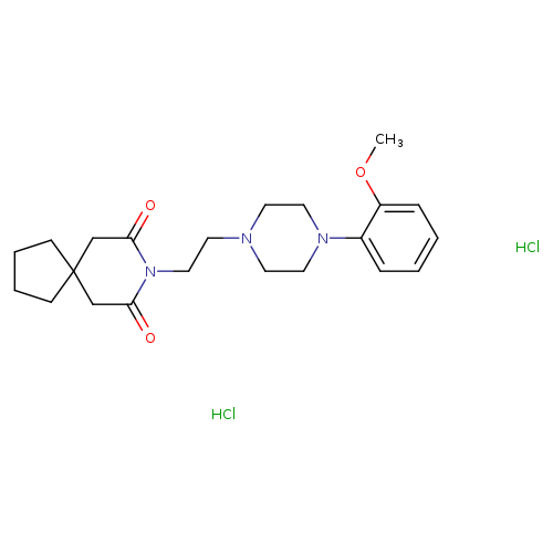 8-Azaspiro[4.5]decane-7,9-dione, 8-[2-[4-(2-methoxyphenyl)-1-piperazinyl]ethyl]-, hydrochloride (1:2)