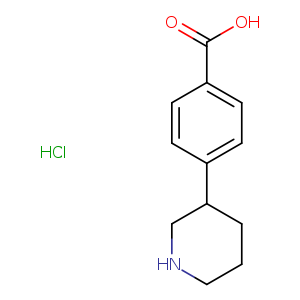 Benzoic acid, 4-(3-piperidinyl)-, hydrochloride (1:1)