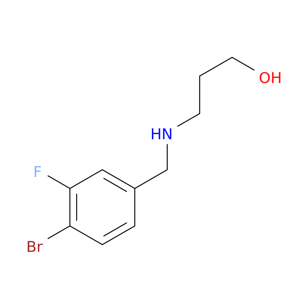 3-{[(4-bromo-3-fluorophenyl)methyl]amino}propan-1-ol