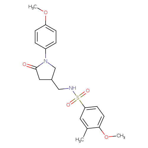 4-methoxy-N-{[1-(4-methoxyphenyl)-5-oxopyrrolidin-3-yl]methyl}-3-methylbenzene-1-sulfonamide