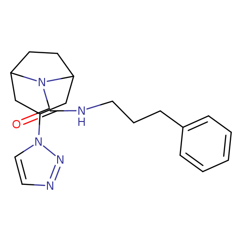 N-(3-phenylpropyl)-3-(1H-1,2,3-triazol-1-yl)-8-azabicyclo[3.2.1]octane-8-carboxamide