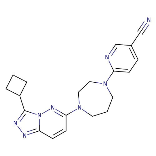 6-(4-{3-cyclobutyl-[1,2,4]triazolo[4,3-b]pyridazin-6-yl}-1,4-diazepan-1-yl)pyridine-3-carbonitrile