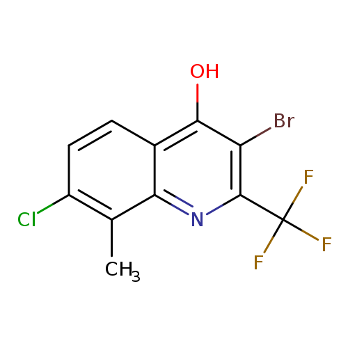 3-Bromo-7-chloro-8-methyl-2-(trifluoromethyl)quinolin-4-ol
