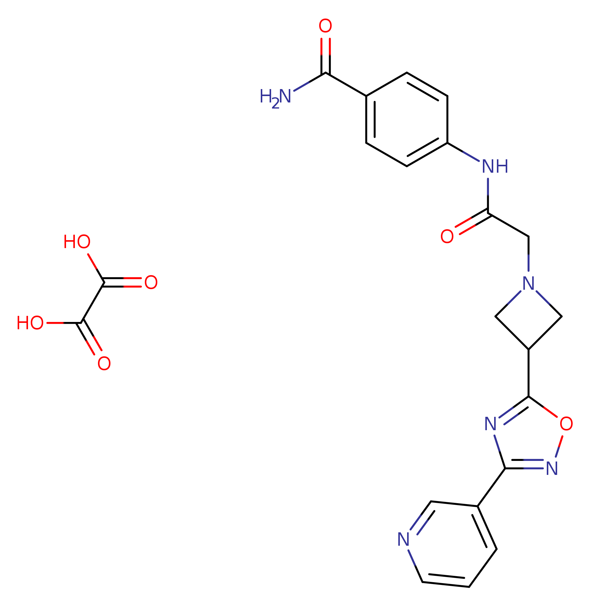 4-(2-{3-[3-(pyridin-3-yl)-1,2,4-oxadiazol-5-yl]azetidin-1-yl}acetamido)benzamide; oxalic acid