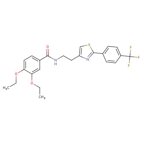 3,4-diethoxy-N-(2-{2-[4-(trifluoromethyl)phenyl]-1,3-thiazol-4-yl}ethyl)benzamide