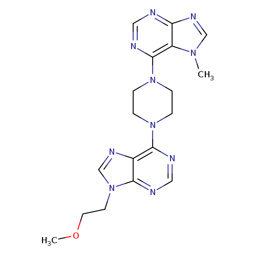9-(2-methoxyethyl)-6-[4-(7-methyl-7H-purin-6-yl)piperazin-1-yl]-9H-purine