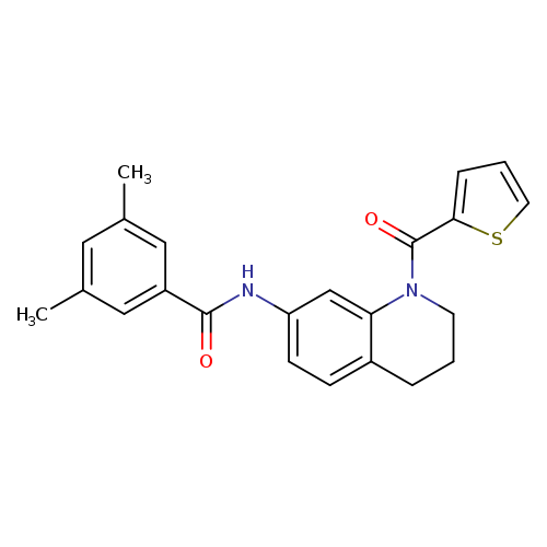 3,5-dimethyl-N-[1-(thiophene-2-carbonyl)-1,2,3,4-tetrahydroquinolin-7-yl]benzamide