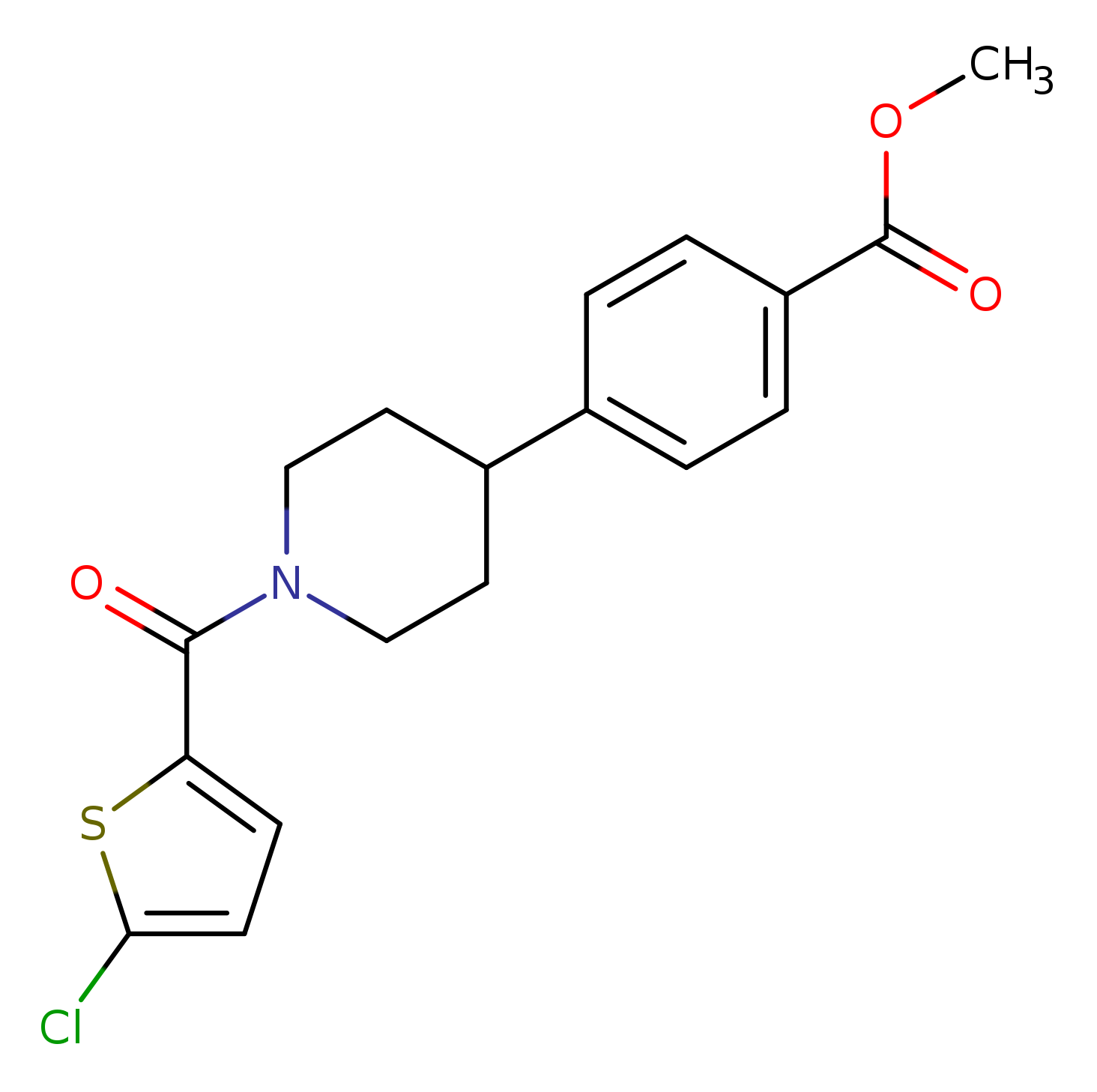 methyl 4-[1-(5-chlorothiophene-2-carbonyl)piperidin-4-yl]benzoate