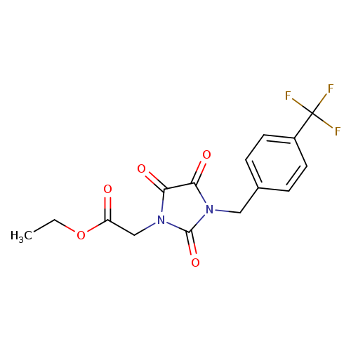 ethyl 2-(2,4,5-trioxo-3-{[4-(trifluoromethyl)phenyl]methyl}imidazolidin-1-yl)acetate