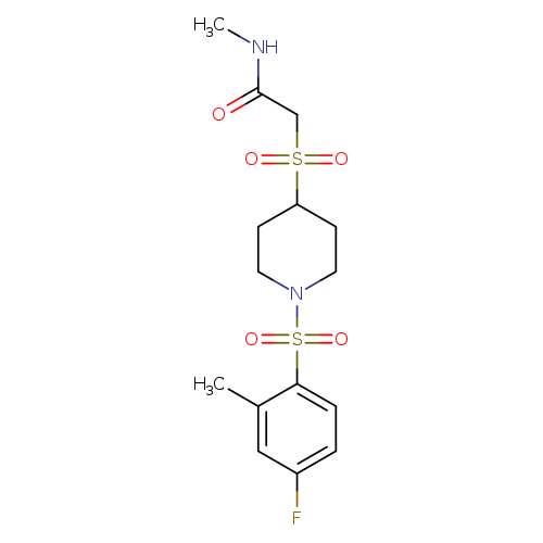2-{[1-(4-fluoro-2-methylbenzenesulfonyl)piperidin-4-yl]sulfonyl}-N-methylacetamide