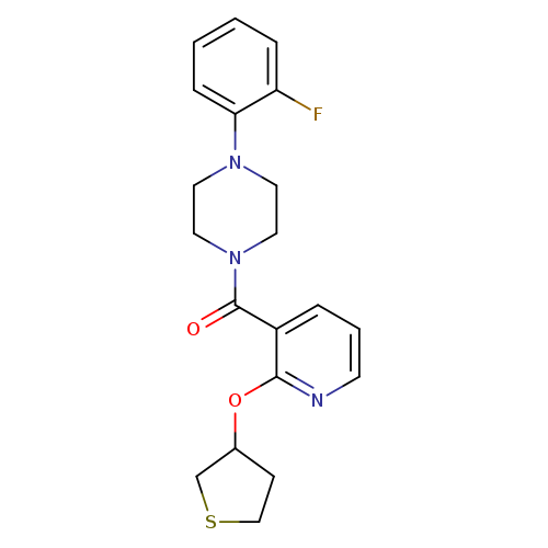 1-(2-fluorophenyl)-4-[2-(thiolan-3-yloxy)pyridine-3-carbonyl]piperazine