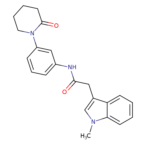 2-(1-methyl-1H-indol-3-yl)-N-[3-(2-oxopiperidin-1-yl)phenyl]acetamide