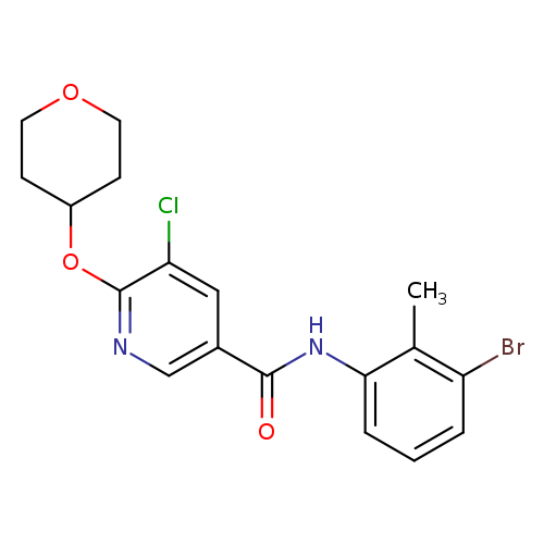N-(3-bromo-2-methylphenyl)-5-chloro-6-(oxan-4-yloxy)pyridine-3-carboxamide