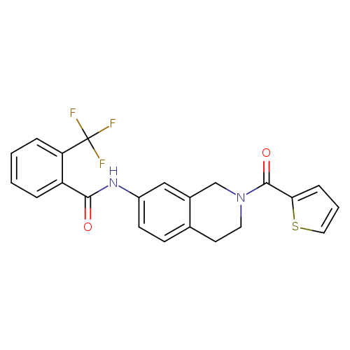 N-[2-(thiophene-2-carbonyl)-1,2,3,4-tetrahydroisoquinolin-7-yl]-2-(trifluoromethyl)benzamide