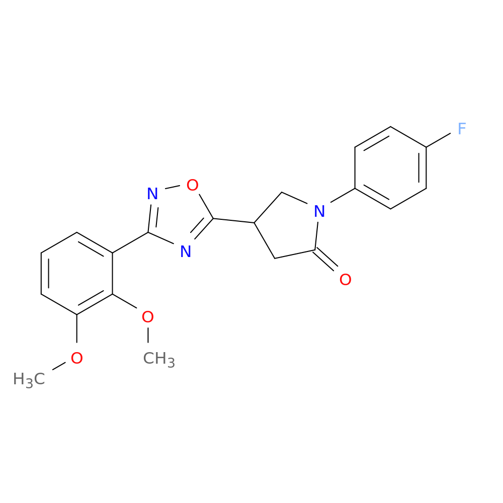 4-[3-(2,3-dimethoxyphenyl)-1,2,4-oxadiazol-5-yl]-1-(4-fluorophenyl)pyrrolidin-2-one
