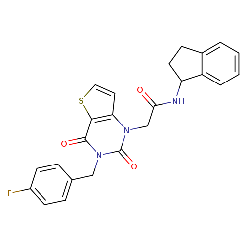 N-(2,3-dihydro-1H-inden-1-yl)-2-{3-[(4-fluorophenyl)methyl]-2,4-dioxo-1H,2H,3H,4H-thieno[3,2-d]pyrimidin-1-yl}acetamide