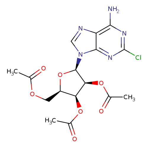 2-Chloro-6-amino-9-(2',3',5'-tri-O-acetyl-β-D-ribofuranosyl)purine