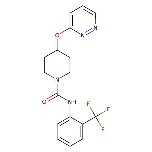 4-(pyridazin-3-yloxy)-N-[2-(trifluoromethyl)phenyl]piperidine-1-carboxamide
