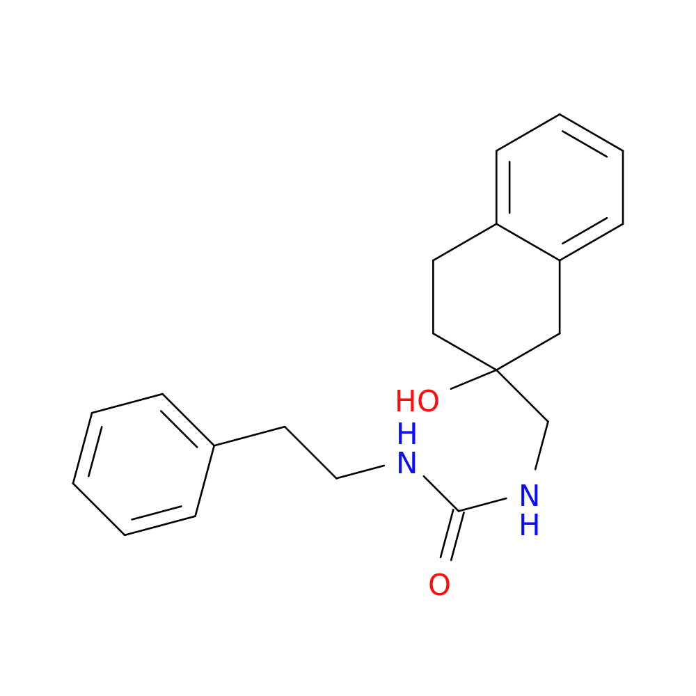 3-[(2-hydroxy-1,2,3,4-tetrahydronaphthalen-2-yl)methyl]-1-(2-phenylethyl)urea