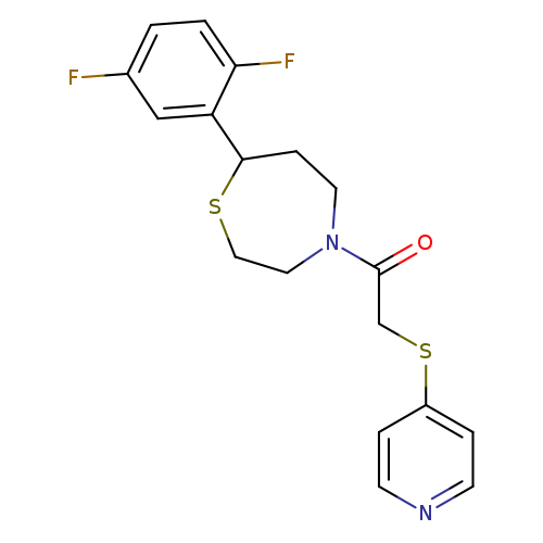 1-[7-(2,5-difluorophenyl)-1,4-thiazepan-4-yl]-2-(pyridin-4-ylsulfanyl)ethan-1-one