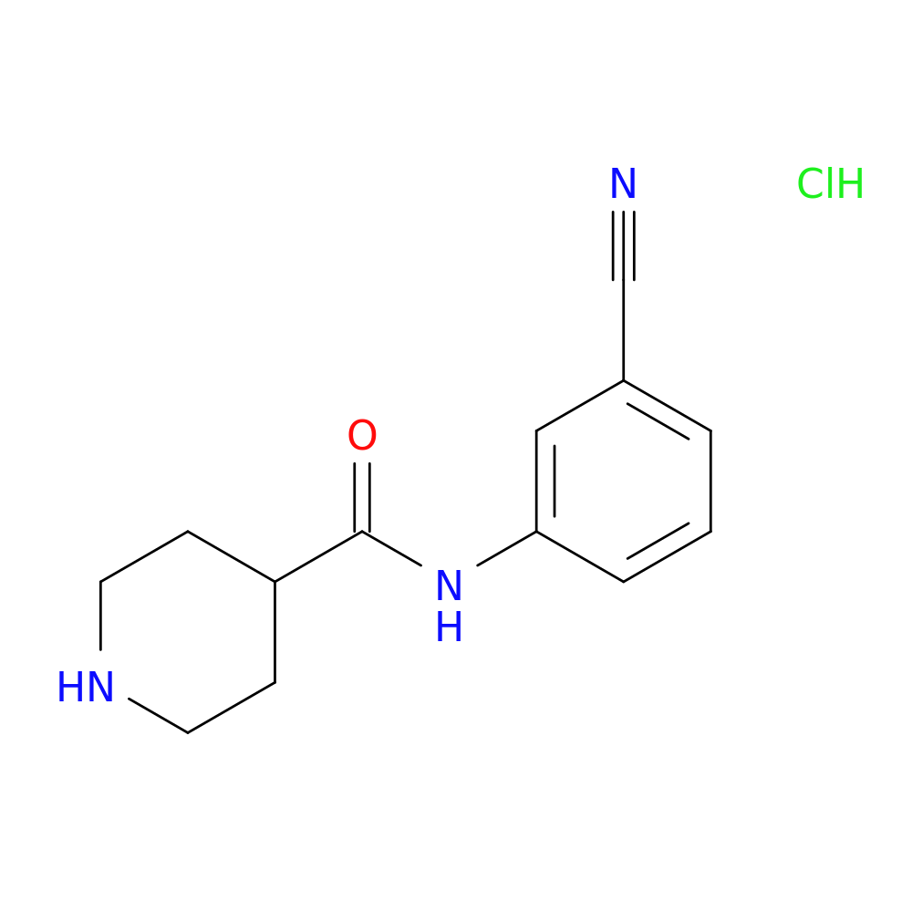 N-(3-cyanophenyl)piperidine-4-carboxamide hydrochloride