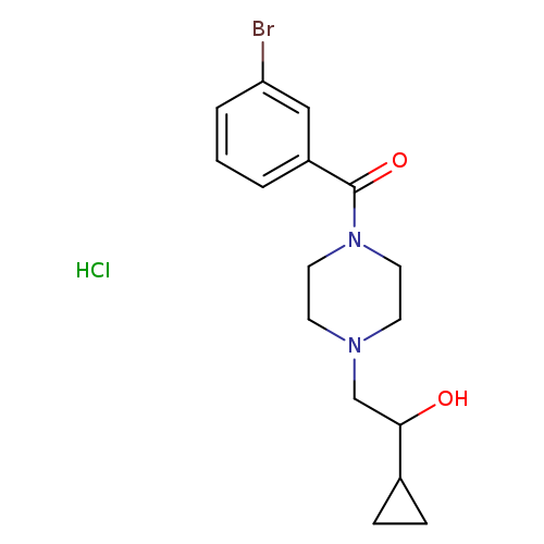 2-[4-(3-bromobenzoyl)piperazin-1-yl]-1-cyclopropylethan-1-ol hydrochloride