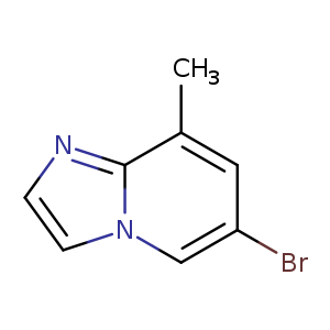 Imidazo[1,​2-​a]​pyridine, 6-​bromo-​8-​methyl-