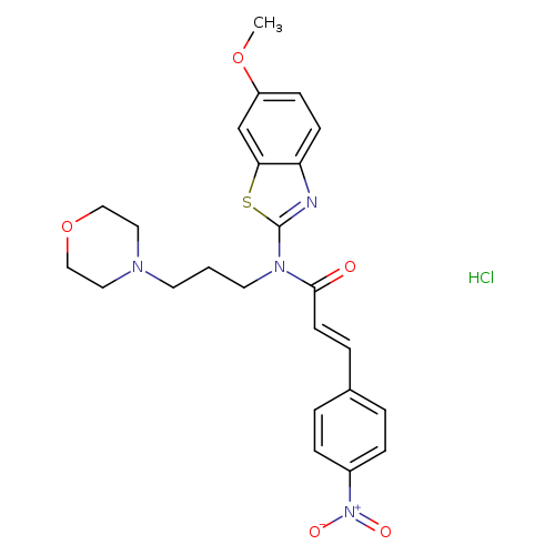 (2E)-N-(6-methoxy-1,3-benzothiazol-2-yl)-N-[3-(morpholin-4-yl)propyl]-3-(4-nitrophenyl)prop-2-enamide hydrochloride