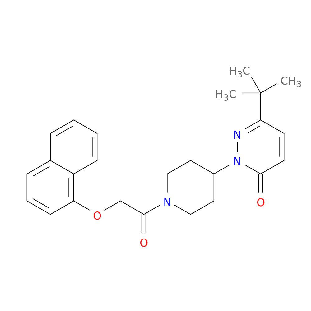 6-tert-butyl-2-{1-[2-(naphthalen-1-yloxy)acetyl]piperidin-4-yl}-2,3-dihydropyridazin-3-one