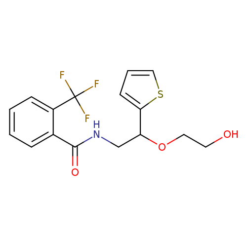 N-[2-(2-hydroxyethoxy)-2-(thiophen-2-yl)ethyl]-2-(trifluoromethyl)benzamide