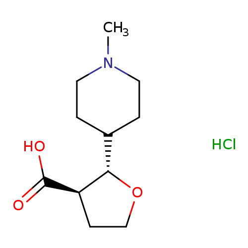 rac-(2R,3S)-2-(1-methylpiperidin-4-yl)oxolane-3-carboxylic acid hydrochloride, trans