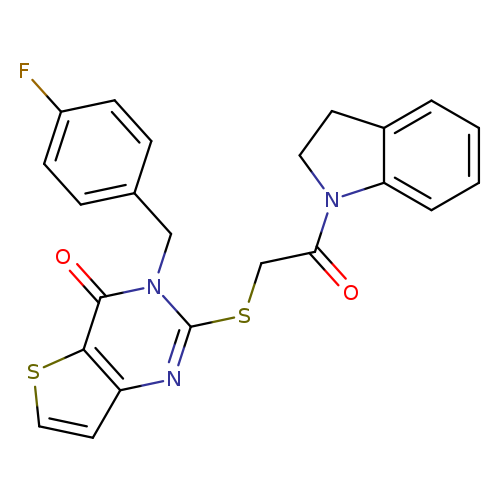 2-{[2-(2,3-dihydro-1H-indol-1-yl)-2-oxoethyl]sulfanyl}-3-[(4-fluorophenyl)methyl]-3H,4H-thieno[3,2-d]pyrimidin-4-one