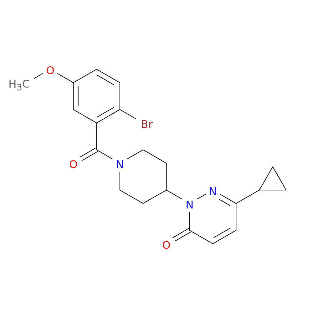 2-[1-(2-bromo-5-methoxybenzoyl)piperidin-4-yl]-6-cyclopropyl-2,3-dihydropyridazin-3-one