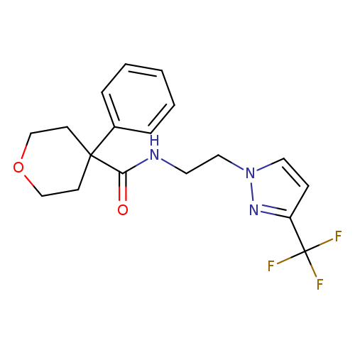4-phenyl-N-{2-[3-(trifluoromethyl)-1H-pyrazol-1-yl]ethyl}oxane-4-carboxamide