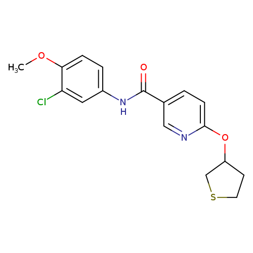 N-(3-chloro-4-methoxyphenyl)-6-(thiolan-3-yloxy)pyridine-3-carboxamide